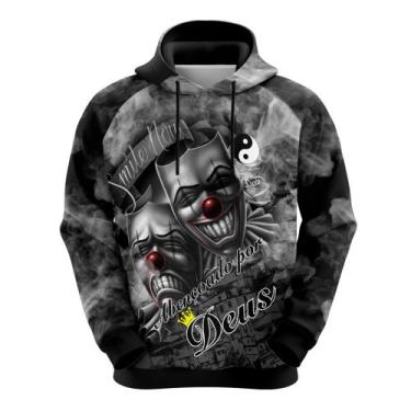 Imagem de Blusa Moleton Casaco Chave Abençoado Por Deus Quebrada - Mundo Sublima