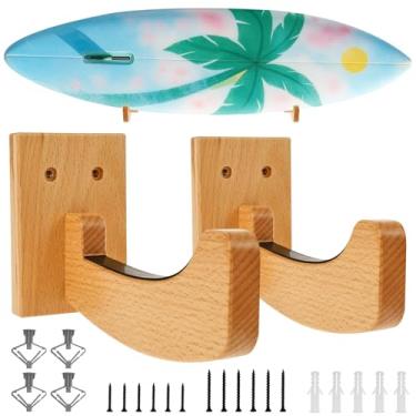 Imagem de Suporte de parede para prancha de surf, cabide de prancha de surfe multiuso adequado para longboards/shortboards/skates/snowboards funciona em ambientes internos e externos