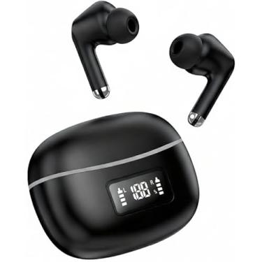 Imagem de Fone de Ouvido Bluetooth com Tela LED Digital, Wireless TWS, Carregamento USB, Display de Bateria, Estojo de Carregamento, Preto