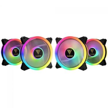 Imagem de Kit 4 Cooler Fan Gamdias Aeolus 120Mm Rgb - M2-1204R Elite