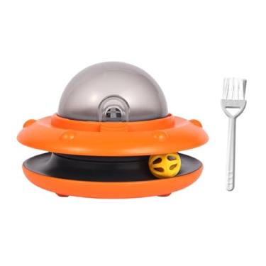 Imagem de Fxzqgnh Brinquedo Elétrico Interativo para Gatos, Dispensador de Petiscos, Alimentador Lento Que Melhora O QI de Cães de Pequeno E Médio Porte E Gatos Domésti, Laranja