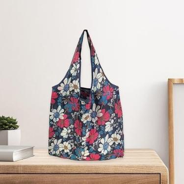 Imagem de 1 sacola de grande capacidade, bolsa de compras leve e dobrável, bolsa de compras feminina, Multi