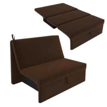 Imagem de Sofá Cama 2 Lugares Malu Matrix Reclinável Tecido Suede 115x88x80cm Ga