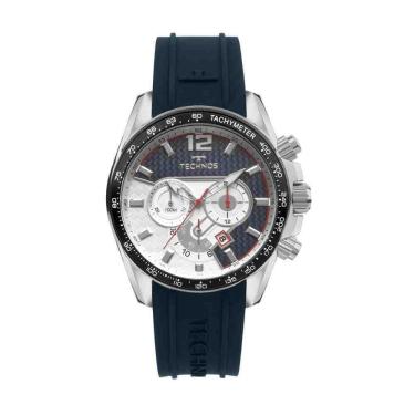 Imagem de Relógio Technos Carbon Prata/Azul Masculino Js25Bcf/2A