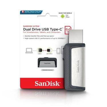 Imagem de Pen Drive 64gb Usb 3.0 Ultra Drive Type C Otg Sandisk