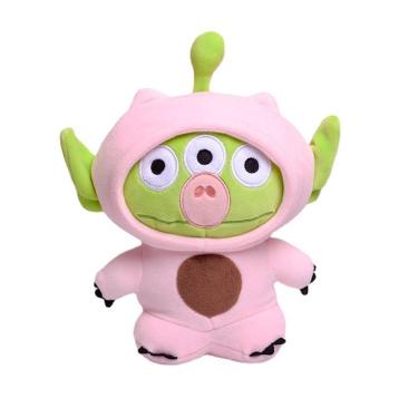 Imagem de Boneca de brinquedo de pelúcia rosa e verde Alien 20cm Anime