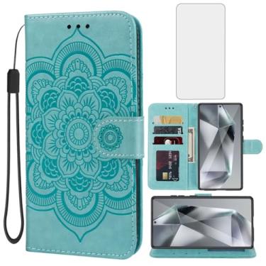 Imagem de Bohefo Capa para Galaxy S25 Ultra/para Samsung S25Ultra S938U Capa carteira com protetor de tela de vidro temperado couro flip suporte para cartão de crédito capa de telefone para Samsung Galaxy S25