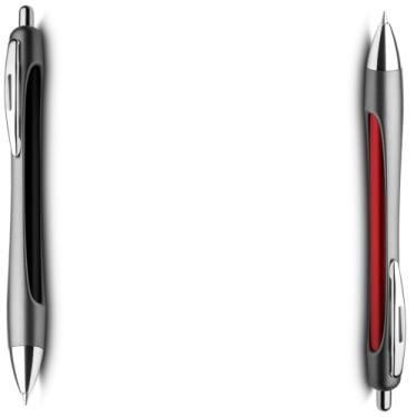 Imagem de Caneta Esferográfica Metálica com Ponta Touch, Escrita Azul, Multifuncional com Chave de Fenda, Phillips, Suporte para Smartphone, Limpador de Tela, Régua (Preto e Vermelho;)