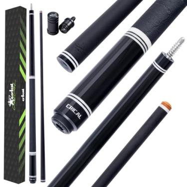 Imagem de CRICAL Bastão de taco de bilhar de fibra de carbono 147 cm bastões profissionais de baixa deflexão para piscina com ponta de 12,5 mm (preto)