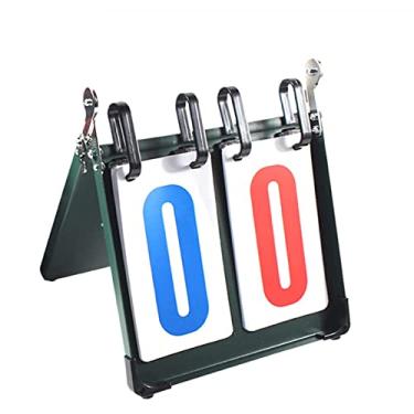 Imagem de uhyOHF Placar portátil, 2/3/4 dígitos, portátil, flip, número, placar, placar, placar esportivo, contador de pontuação para tênis de mesa e basquete (