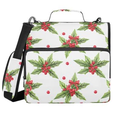 Imagem de Burbuja Pasta de fichário com zíper de visco com 3 anéis com lixa expansível e alça de ombro para laptop de 13 polegadas, vários bolsos para trabalho de escritório