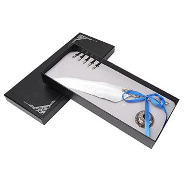 Imagem de Caneta-tinteiro clássica vintage, pena de pena, conjunto de canetas exclusivas, liga premium, leve, confortável, ideal para caligrafia, desenho, presente, ouro, prata, 25 30 cm (Prata 2)