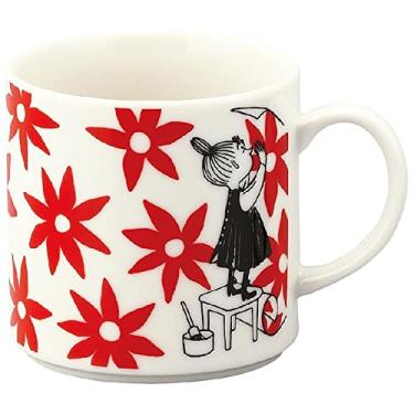 Imagem de Caneca Yamaka Shoten Moomin Kuvio, flor, 350 ml, cerâmica, segura para micro-ondas, retrô, presente de dia das mães, feita no Japão