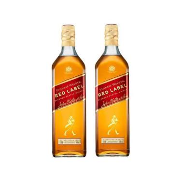 Imagem de Kit Whisky Johnnie Walker Red Label Escocês 1L