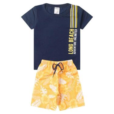 Imagem de Conjunto Infantil Menino Verão Beach Kangulu – Camiseta 100% Algodão e Shorts 100% Poliéster-Masculino