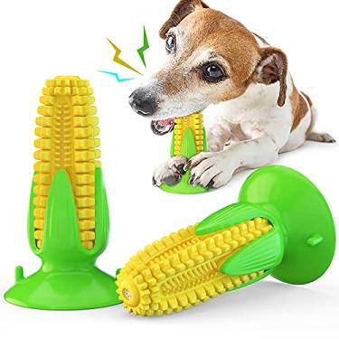 Imagem de Brinquedos para Cães Mastigar Interativos Molar Bite Toy com Som Milho Cup Suction Limpeza de Dentes Treinamento Arrastar Mastigação Adequado Grandes e Pequenos The for Dogs