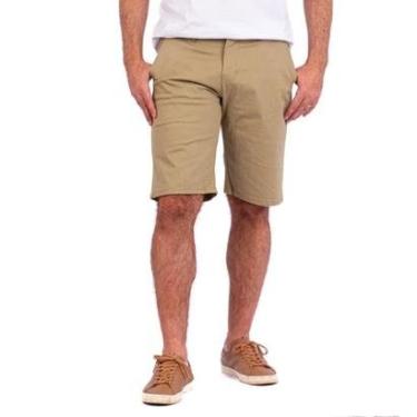 Imagem de Bermuda Sarja Slim Masculina Ogochi Essencial 003538006 Bege-Masculino