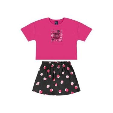 Imagem de Conjunto Cropped e Short-Saia Bee Loop-Feminino