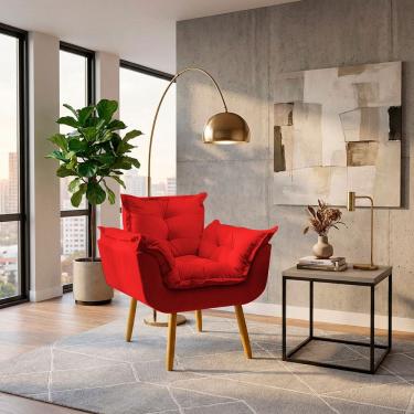 Imagem de Poltrona Decorativa Alice Confortável Para Sala Recepção Manicure Consultório Tecido Suede