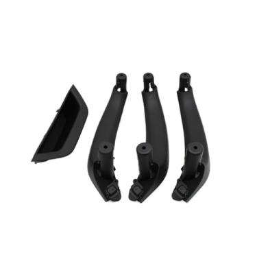 Imagem de 4 pçs conjunto lhd rhd interior do carro maçaneta da porta capa painel interno braço puxar guarnição substituição compatível para bmw x3 x4 f25 f26 2010-2016(LHD 4PCS Black)