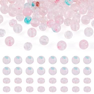 Imagem de 110 peças de contas de acrílico transparentes redondas e planas contas de plástico soltas espaçadoras para pulseira da amizade faça você mesmo, brinco, colar, joias, berloque, miçanga para telefone