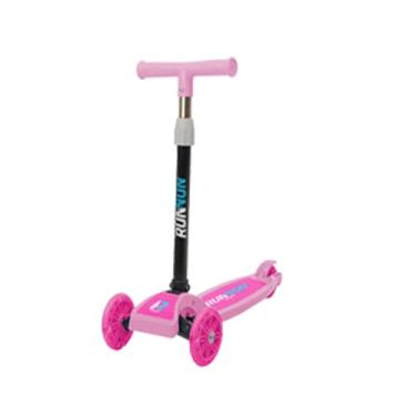 Imagem de Patinete Infantil Ajustável Rosa Dobrável Rodas LED Antiderrapante Equilíbrio e Lazer