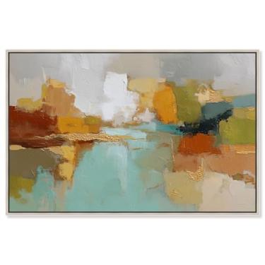 Imagem de Impressão em tela minimalista Tones III arte de parede abstrata por Art Remedy, moldura prateada, 76 x 50 cm