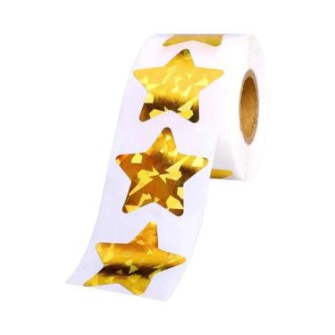 Imagem de Adesivos De Coração Dourados 1 Polegada 500 Peças Corte a Laser Format