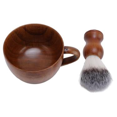 Imagem de Yinhing Conjunto de Escovas de 2 Peças para Homens Com Tigela de Nylon e Madeira Elegante Kit Completo de Limpeza para Uma Experiência Sem Esforço para Barbeiros e Uso Doméstico Design Luxuoso e Confortável