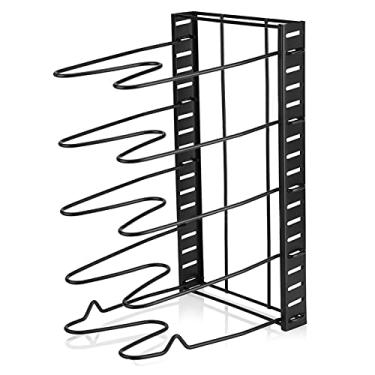 Imagem de GLOGLOW Eletrodomésticos de Cozinha Multicamadas Ajustáveis, Ferro, Preto, 15 X 8,1 X 10,2 Polegadas, para Bancada de Cozinha, Armário de Armazenamento, Rack Organizador de Potes, Nan