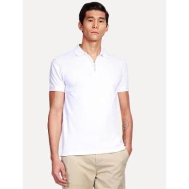 Imagem de Polo Aramis Masculina Piquet Ziper All White Branca-Masculino
