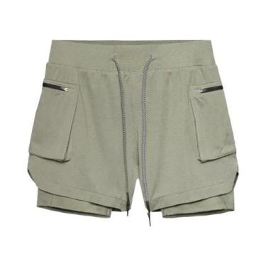 Imagem de Shorts Esportivos Masculinos 2 Em 1 Para Verão, Corrida, Praia, Academ