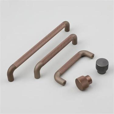 Imagem de Puxadores de gaveta de armário de liga de alumínio café leve para armário de sapato puxadores de porta de armário ferragens 1 peça (cinza 96 mm)