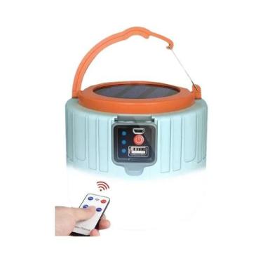 Imagem de Lanterna LED Solar Portátil À Prova d'Água Com Power Bank E Controle R