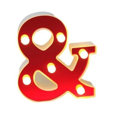 Imagem de Luzes De Letras LED Vermelhas 16CM, Luminárias De Alfabeto E Números P