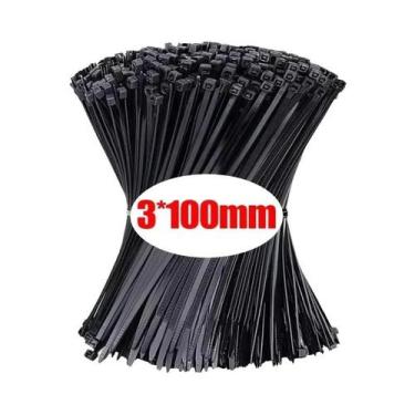 Imagem de Abraçadeiras Pretas Autotravantes 200/100 Peças Alta Resistência À Tra