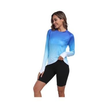 Imagem de Camisa De Proteção UV De Manga Longa Para Mulheres, Leve E De Secagem 