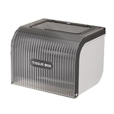 Imagem de Pssopp Suporte de Papel Higiênico Com Prateleira, Dispensador Adesivo de Parede para Rolo de Papel Higiênico para Banheiro, Cozinha, Rv (Branco e Preto Transparente)