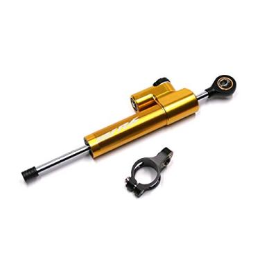 Imagem de HSPTR Estabilizador de direção de amortecedor CNC para motocicleta, controle de segurança invertido linear com suporte para YZF R6 2006-2017 YZFR1 kit de montagem (Golden YZFR6)