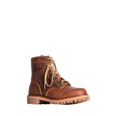 Imagem de Silverado Bota de trabalho masculina com cadarço e bico de aço – 7724St, Bronzeado, 11