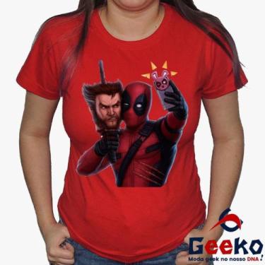 Imagem de Baby Look Deadpool e Wolverine 100% Algodão - Geeko, Vermelho, G
