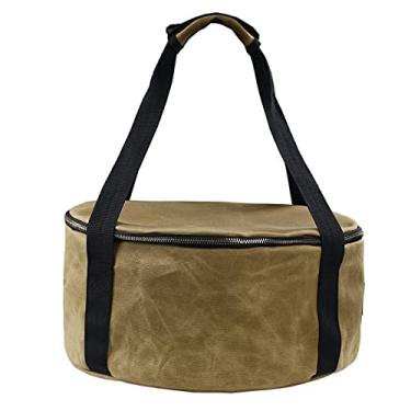 Imagem de Ainoli bolsa de armazenamento para fogões de acampamento, bolsa portátil para viagem, panela de ferro fundido, à prova de poeira, pacote de pote esmaltado adequado para panela de (lama)