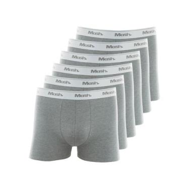 Imagem de Kit com 6 Cuecas Boxer Mash 170.26, Cinza, G