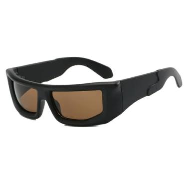Imagem de Óculos de Sol Femininos Jelly Color Oversized Wide Leg com Proteção UV400 para Esportes ao Ar Livre, Corrida e Ciclismo, nas Cores Preto e Marrom
