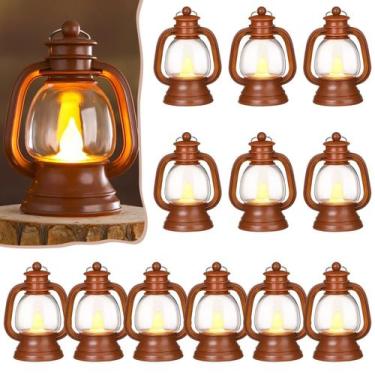 Imagem de Lanterna decorativa Ferraycle Mini Lantern 9 cm marrom (12 unidades)