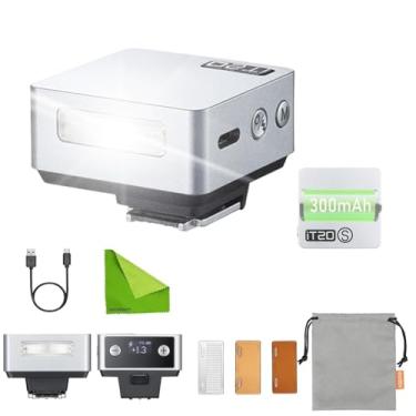 Imagem de Godox Flash Speedlight iT20 para Sony – iluminação automática TTL, capacidade de 700 fotos, reciclagem rápida de 1,5 s com filtros magnéticos de cor (prata)