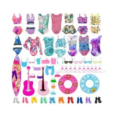 Imagem de Conjunto De Roupas Para Bonecas Meninas 40 Peças 11.5'' Com Maiôs, Ace