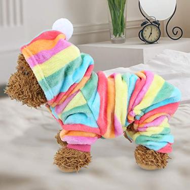 Imagem de Generic Pijama de Flanela Quente para Animais de Estimação, Pijama para Cães, Gatos, Animais Pequenos, íris, 1 Roupa para de Estimação, Essencial para o Inverno (#2)