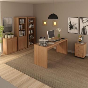 Imagem de Conjunto de Escritório com Balcão, Estante, Gaveteiro, Mesa e Armário 