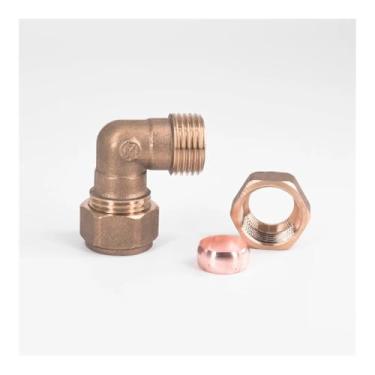 Imagem de Encaixe de tubulação Tubo OD 15mm-35mm Latão Compressão Cotovelo Junção União Junção Conector Adaptadores Água Gás Combustível (15 mm)